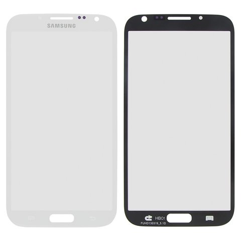 Скло корпуса для Samsung N7100 Note 2, 2.5D, біле