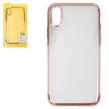 Чохол Baseus для iPhone XR, золотистий, прозорий, силікон, #ARAPIPH61-MD0V