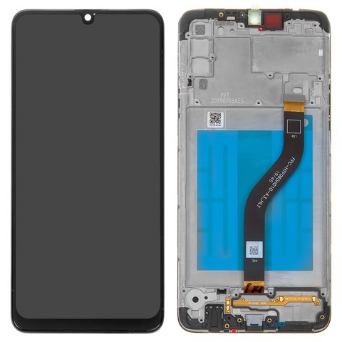 Дисплей для Samsung A207 Galaxy A20s, чорний, з рамкою, Original PRC , original glass