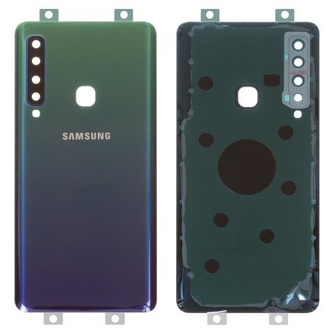 Задня панель корпуса для Samsung A920F DS Galaxy A9 2018 , синя, із склом камери