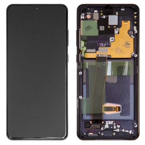 Дисплей для Samsung G988 Galaxy S20 Ultra, чорний, з рамкою, Original PRC , cosmic black