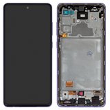 Дисплей для Samsung A725 Galaxy A72, A726 Galaxy A72 5G, фіолетовий, з рамкою, Original (PRC)