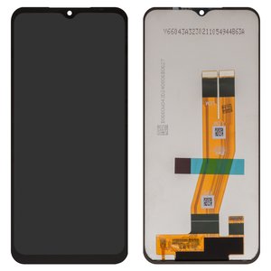 Дисплей для Samsung A145 Galaxy A14, черный, без рамки, High Copy, с желтым шлейфом