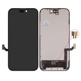Дисплей для iPhone 15, чорний, з рамкою, High Copy, без мікросхеми, (OLED), GX OEM hard