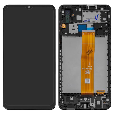 Дисплей для Samsung A022F Galaxy A02, черный, с рамкой, Original PRC , A022F V0.1 1540417300