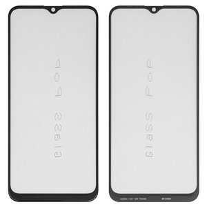 Стекло корпуса G+OCA PRO для Tecno Spark 6 Go KE5, KE5J , Spark Go 2020 ; Infinix Hot 10 Lite, с OCA пленкой, черное
