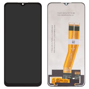 Дисплей для Samsung A025F DS Galaxy A02s, M025 Galaxy M02s, черный, без рамки, Сopy, с желтым шлейфом, 160,5x72 mm 