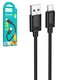 USB кабель Hoco X122, USB тип-C, USB тип-A, 100 см, 3 A, черный, #6942007662222