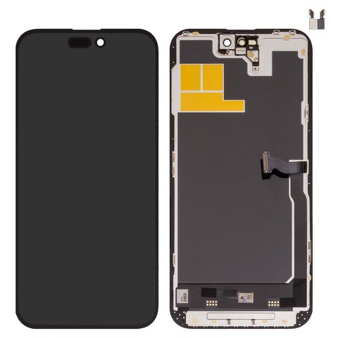 Дисплей для iPhone 14 Pro Max, черный, с рамкой, без ошибки, Box , OLED , GXQC soft, 120Hz