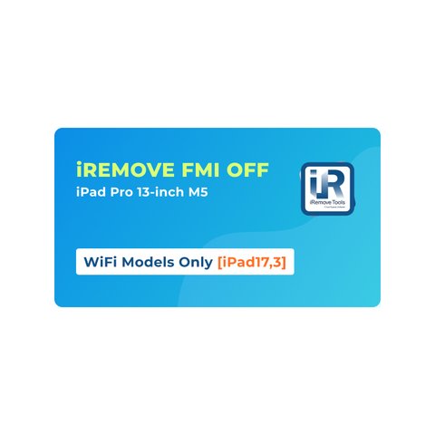 iRemove FMI OFF iPad Pro 13 inch M5 лише WiFi моделі [iPad17,3]