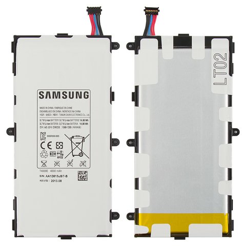 Battery T4000E compatible with Samsung P3200 Galaxy Tab3, T210, Li ion, 3.7 V, 4000 mAh, Original PRC  