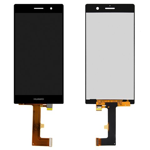 LCD compatible with Huawei Ascend P7, black, Logo Huawei, without frame, Original PRC , P7 L10 