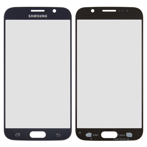 Housing Glass compatible with Samsung G920F Galaxy S6, 2.5D, dark blue 