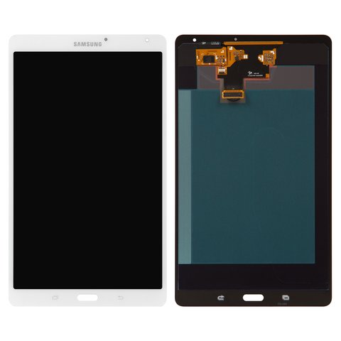 LCD compatible with Samsung T700 Galaxy Tab S 8.4, white, version Wi Fi , without frame 