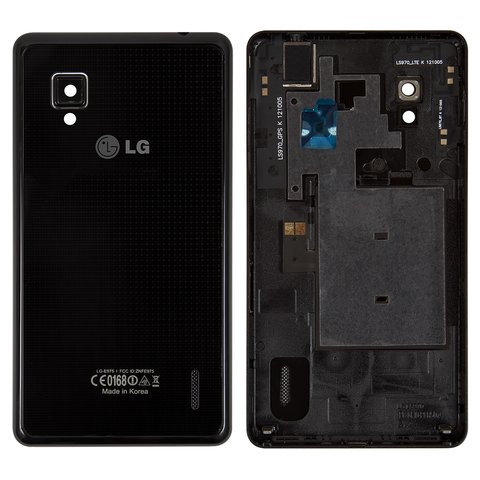 Battery Back Cover compatible with LG E975 Optimus G, LS970 Optimus G, black 
