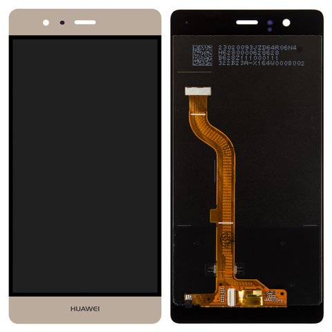Pantalla LCD puede usarse con Huawei P9, dorado, Logo Huawei, sin marco, original vidrio reemplazado , EVA L09 Single SIM ; EVA L19, EVA L29 Dual SIM 