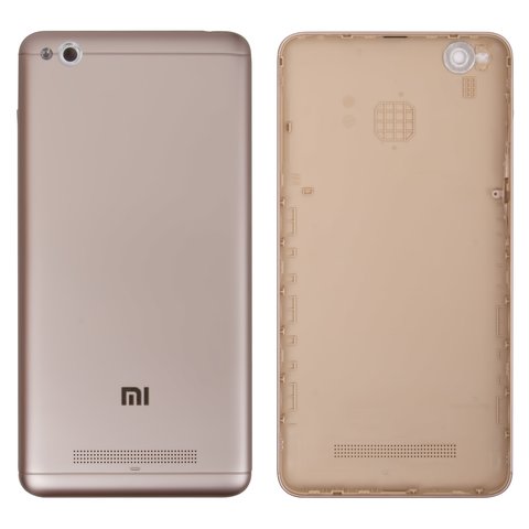 Housing Back Cover compatible with Xiaomi Redmi 4A, golden, with side button, 2016117 