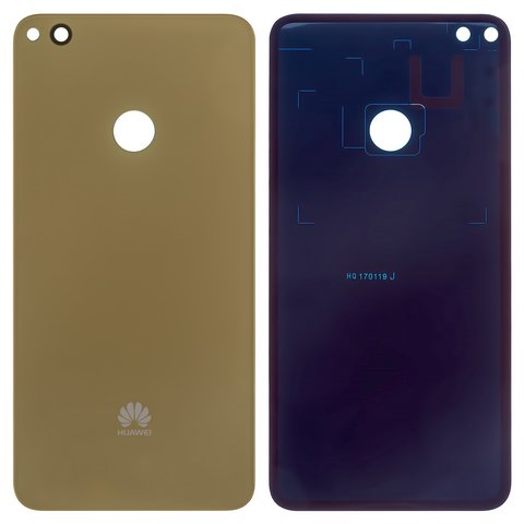 Panel trasero de carcasa puede usarse con Huawei GR3 2017 , Honor 8 Lite, Nova Lite 2016 , P8 Lite 2017 , dorada, Logo Huawei, PRA LA1, PRA LX2, PRA LX1, PRA LX3