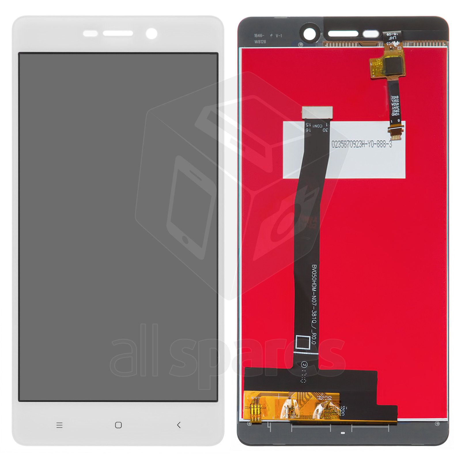 Lcd Compatible With Xiaomi Redmi 3 Redmi 3s Redmi 3s Prime Redmi 3x White With Touchscreen High Copy 2015816 2016031 All Spares