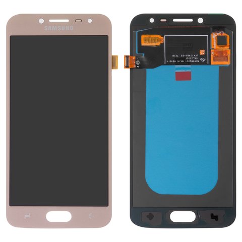 LCD compatible with Samsung J250 Galaxy J2 2018 , J250 Galaxy J2 Pro 2018 , golden, without frame, High Copy, OLED  