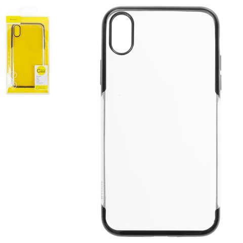 Case Baseus compatible with iPhone XR, black, transparent, silicone  #ARAPIPH61 MD01