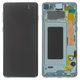 LCD compatible with Samsung G973 Galaxy S10, (green, with frame, Original (PRC), prism green)
