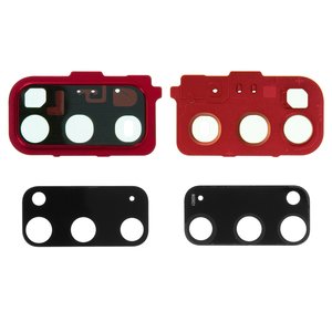 Camera Lens compatible with Samsung G980 Galaxy S20, red, with frames, aura red 