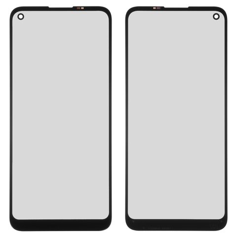 Housing Glass compatible with Samsung A115 Galaxy A11, M115 Galaxy M11, black 