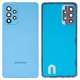 Housing Back Cover compatible with Samsung A526 Galaxy A52 5G, (dark blue, with camera lens)