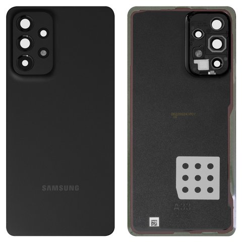 Housing Back Cover compatible with Samsung A336 Galaxy A33 5G, black, with camera lens 