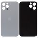 Housing Back Cover compatible with iPhone 12 Pro, (white, silver, need to remove the camera glass, small hole, silver)