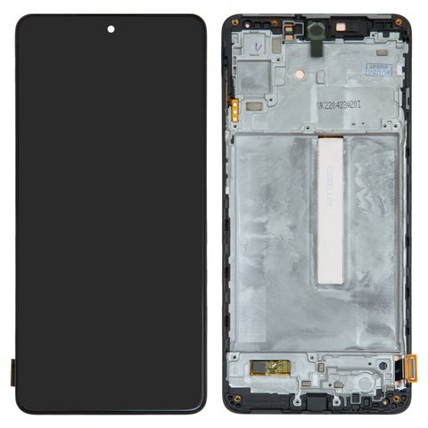 LCD compatible with Samsung M536 Galaxy M53, black, with frame, Original PRC  