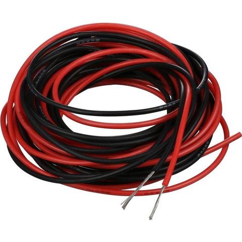 Провод в силиконовой изоляции 24AWG, 0,25 мм², 1 м, черный, UL3135