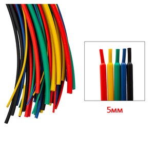 Heat Shrink Tube, 1 m, 5.0 mm, black 