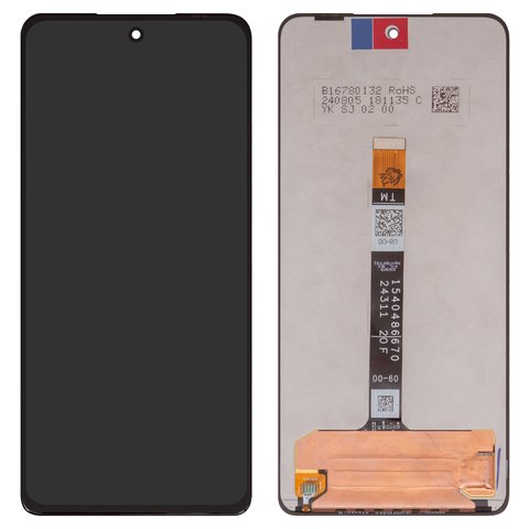 LCD compatible with Motorola Moto G75, black, without frame, original change glass 