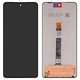 LCD compatible with Motorola Moto G75, (black, without frame, original (change glass) )