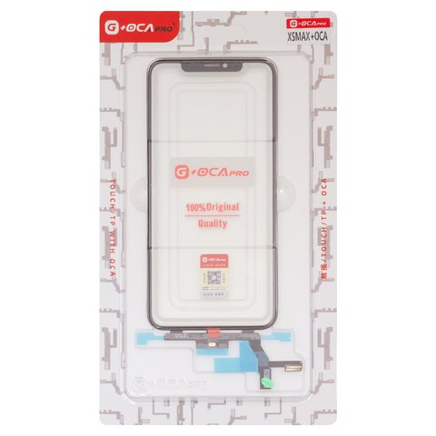 Touchscreen G+OCA PRO compatible with iPhone XS Max, with OCA film, black 