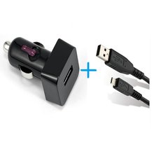 Автомобильное зарядное USB устройство + кабель микро USB >USB - Короткий опис