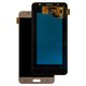 LCD compatible with Samsung J510 Galaxy J5 (2016), (golden, without frame, Original (PRC), original glass)