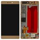 LCD compatible with Huawei P8 (GRA L09), (golden, with frame, Original (PRC))