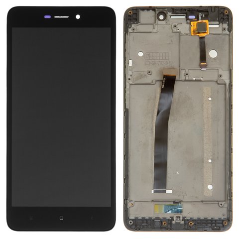 LCD compatible with Xiaomi Redmi 4A, black, with frame, High Copy, 2016117 