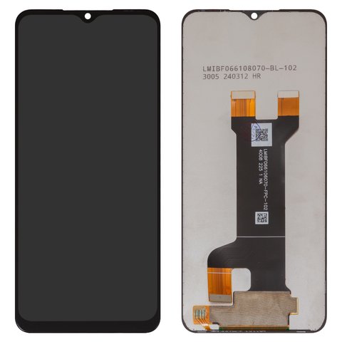 LCD compatible with ZTE Blade V40 Design, black, without frame, Original PRC