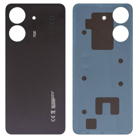 Housing Back Cover compatible with Xiaomi Poco C65, black, black 