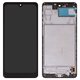 LCD compatible with Samsung M515 Galaxy M51, (black, with frame, High Copy, with wide edge, (OLED))