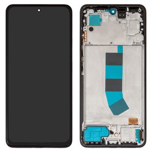LCD compatible with Xiaomi Redmi Note 13 4G, black, with frame, High Copy, OLED  