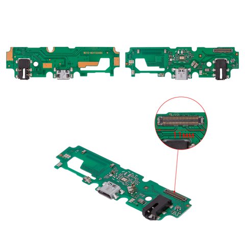 Flat Cable compatible with Vivo Y17 2019 , headphone connector, charge connector, with microphone, Copy, charging board, 50 pin 11 mm