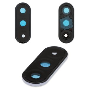 Camera Lens compatible with Samsung A366 Galaxy A36, black, with frames 