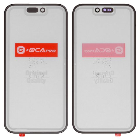 Housing Glass G+OCA PRO compatible with iPhone 16, with OCA film, black 