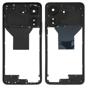 Housing Middle Part compatible with Xiaomi Redmi 13C, black 