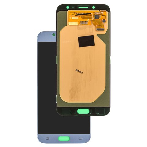 Pantalla LCD puede usarse con Samsung J730 Galaxy J7 2017 , plateado, azul claro, sin marco, Original, empaque industrial, #GH97 20801B GH97 20736B